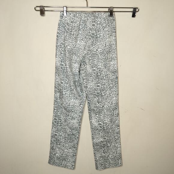 Marla Wynne Pull On Ankle Pant Gray White Stretch Straight - Picture 6 of 7